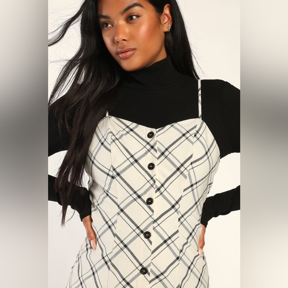 LULU’S PUT ON THE CHARM PLAID DRESS ❤️NWT IN STORES❤️ - Picture 7 of 7